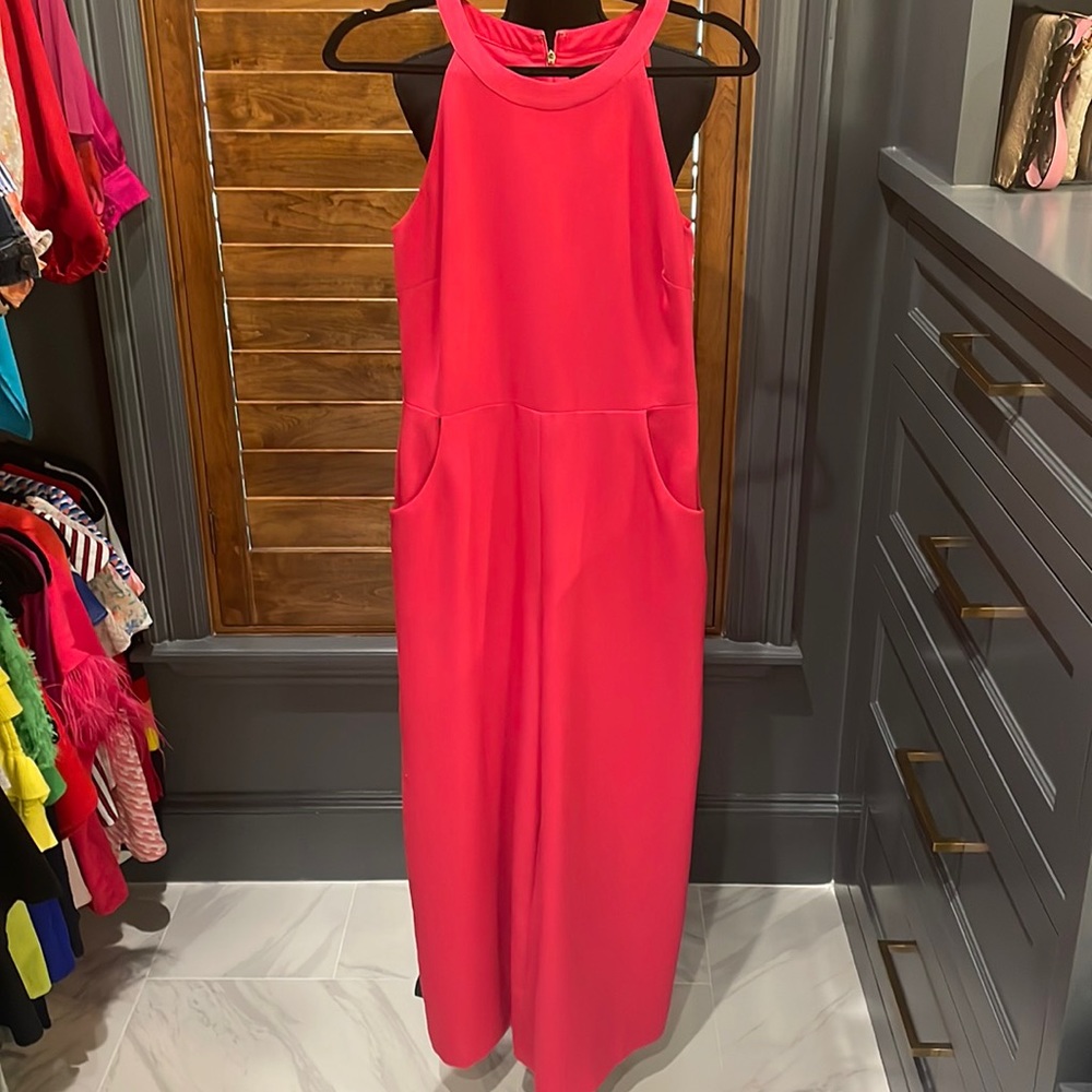 Karl Lagerfeld hot pink jumpsuit
